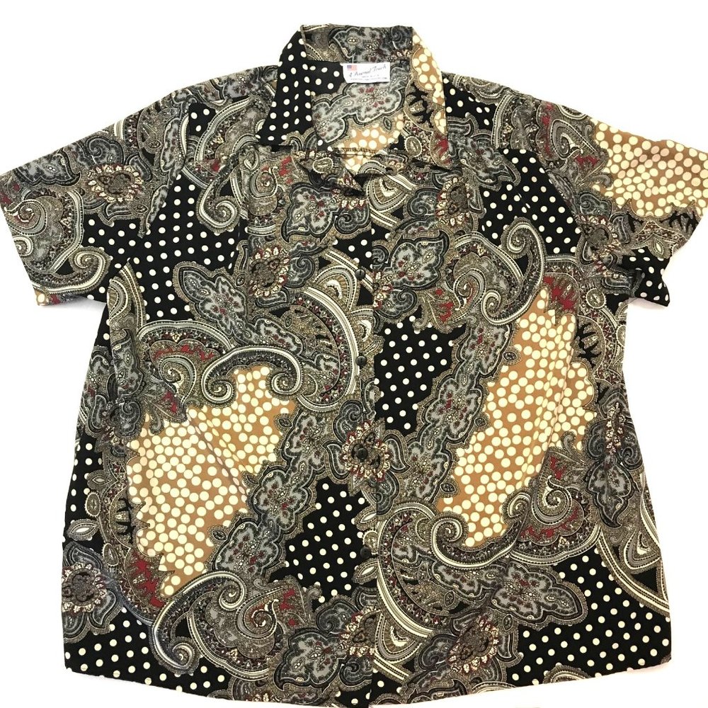 A Personal Touch Top 3X Plus Size Polyester 3/4 Sleeve